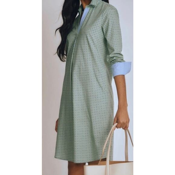 J. Mclaughlin Cagney Dress Navy/Green Turnberry Women's S Preppy New - Picture 1 of 13
